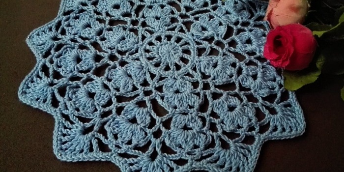 Flower Wheel Doily Free Crochet Pattern Flower Wheel Doily Free Crochet Pattern