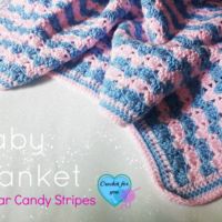 Crochet Baby Blanket Sugar Candy Stripes - free pattern