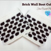Crochet Brick Wall Boot Cuffs free pattern