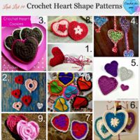 Link List 19 Crochet Heart shape patterns