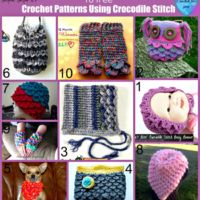 Link list 27 Crochet Patterns Using Crocodile Stitch
