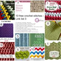 Link list 3 - 10 free Crochet Stitches