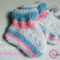 Sugar Candy Baby Booties - free crochet pattern