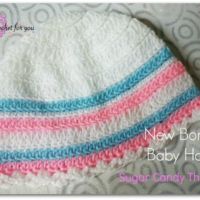 Sugar Candy Stripes Baby Hat - free crochet pattern