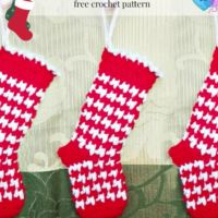Houndstooth Mini Stocking - free crochet pattern