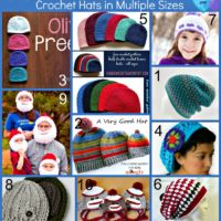 10 Free Crochet Hats in Multiple Sizes
