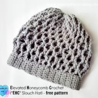 Elevated Honeycomb Crochet (EHC Slouch Hat) - free pattern