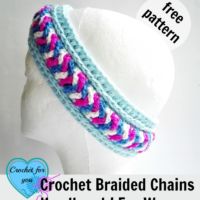 Crochet Braided Chains HeadbandEar Warmer - free pattern