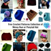 Free Crochet Patterns Collection of Messy Bun or Ponytail Hat