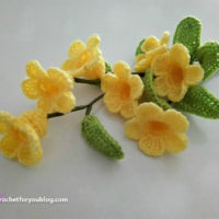 Crochet 3D flower bouquet free crochet pattern