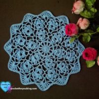 Flower Wheel Doily - free crochet pattern