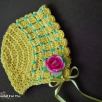 Citrus Cotton Baby Bonnet Free Crochet Pattern