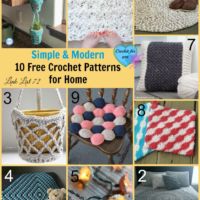 Simple & Modern 10 Free Crochet Patterns for Home