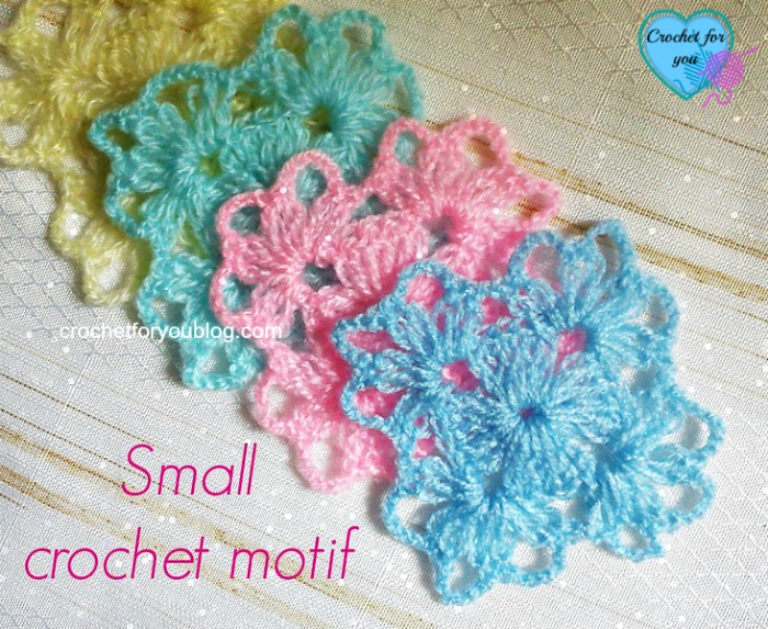 Small crochet motif - free pattern