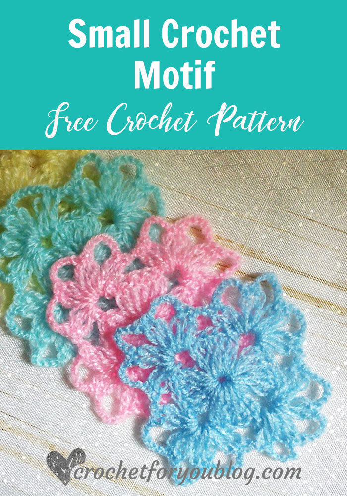 ﻿Small Crochet Motif - free crochet pattern