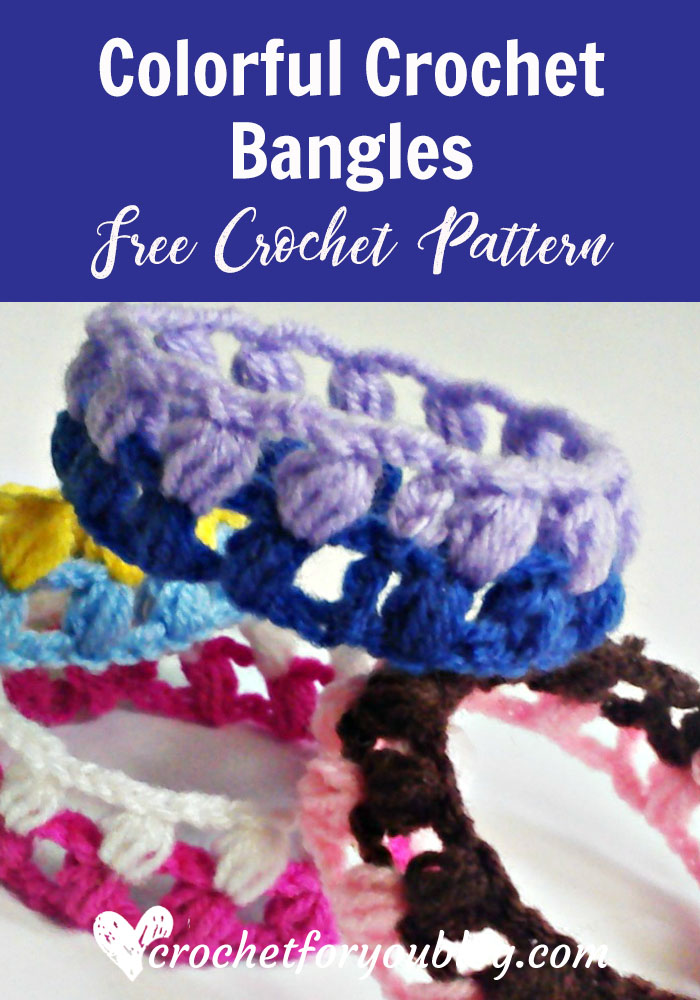 Colorful Crochet Bangles - free crochet pattern