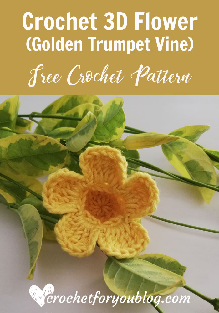 Golden Trumpet Vine - Free Crochet Flower Pattern