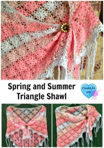 Spring and Summer Triangle Shawl - free crochet pattern