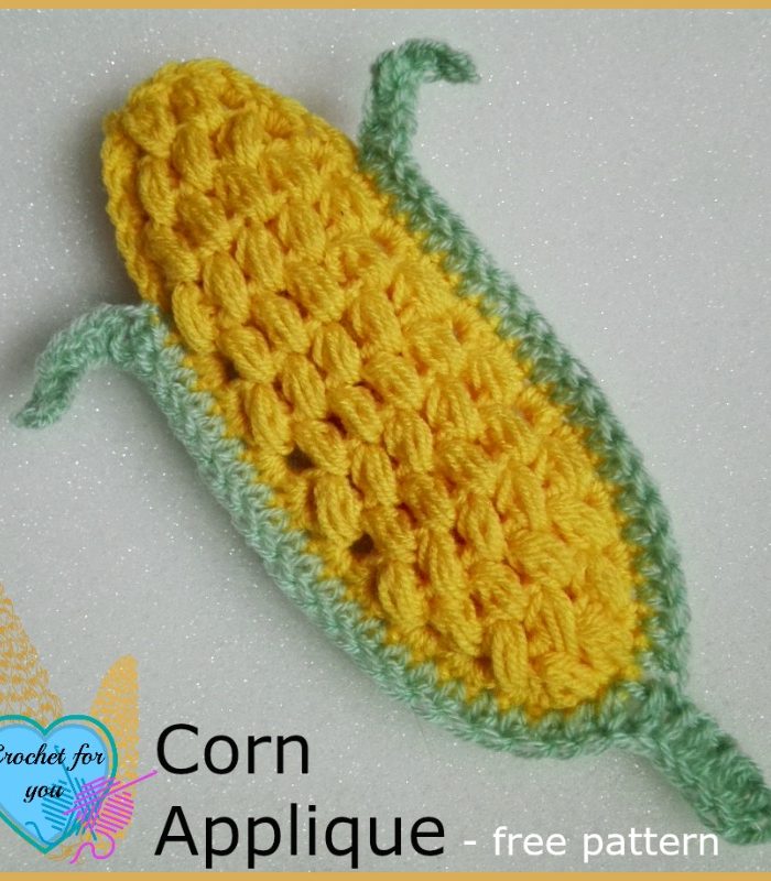 Crochet Corn Applique - free pattern