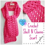Crochet Shell N Chains Scarf - free pattern