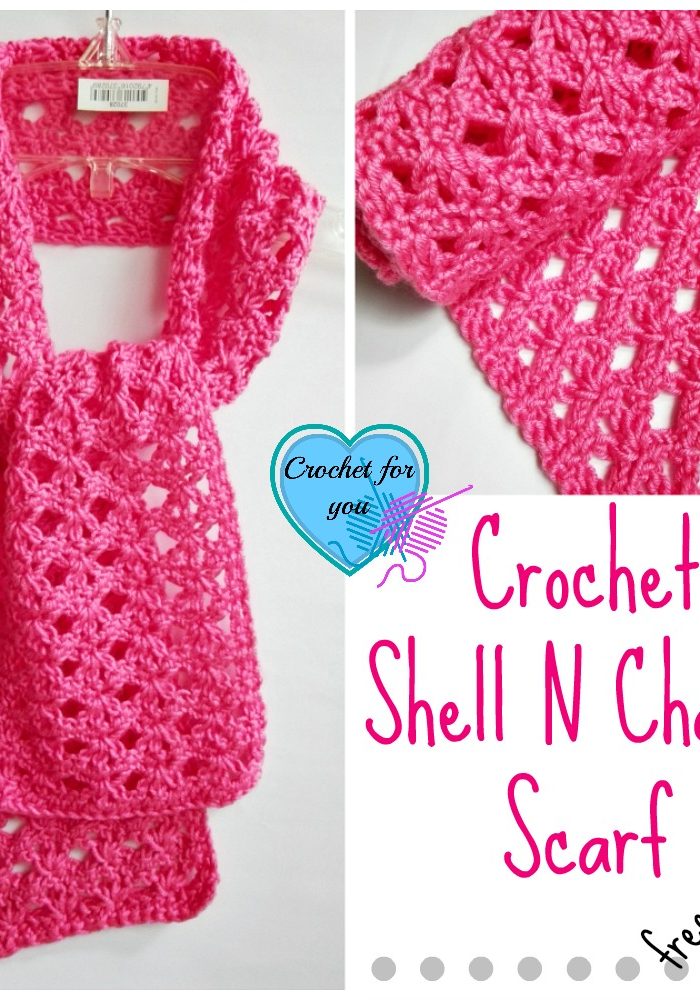 Crochet Shell N Chains Scarf - free pattern