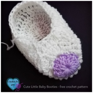 Cute Little Baby Booties - free crochet pattern