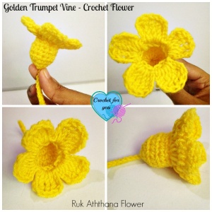 Golden Trumpet Vine - Free Crochet Flower
