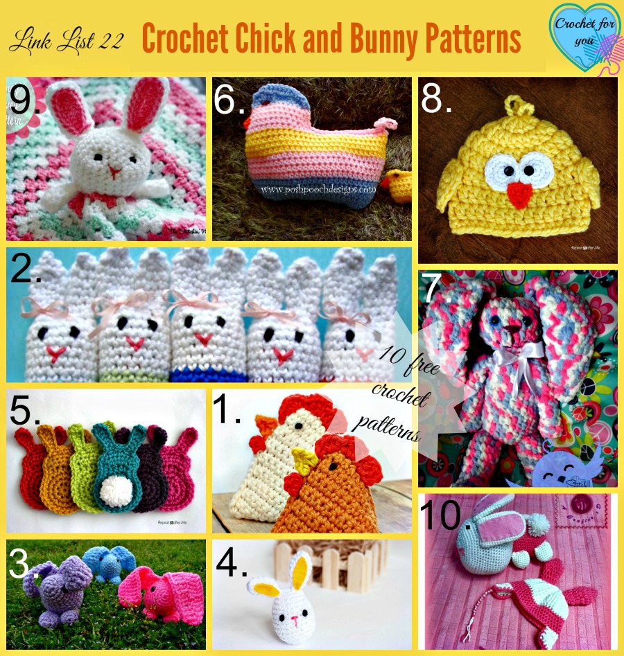 Link List 22 Crochet Chick and Bunny Patterns