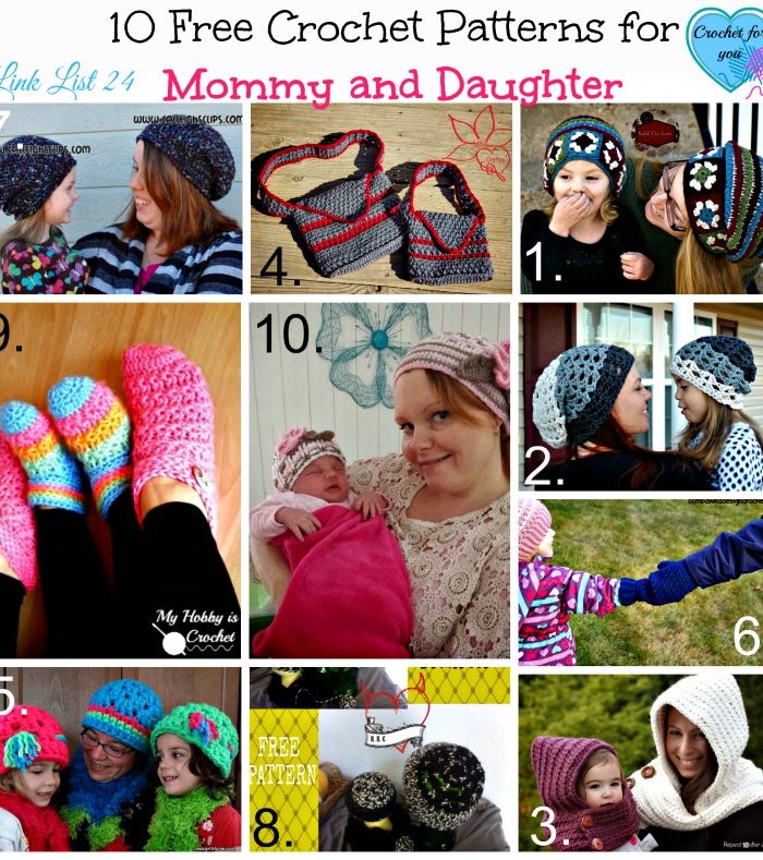 Link List 24 Crochet Patterns for Mommy and Daughter