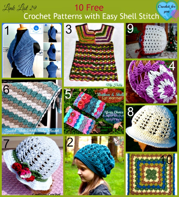 Link List 29 10 Free Crochet Patterns with Easy Shell Stitch