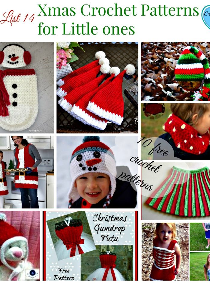 Link list 13 Xmas Crochet Patterns for little girls and boys
