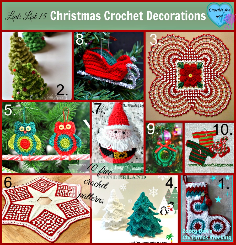 Link list 15 Christmas Crochet Decorations