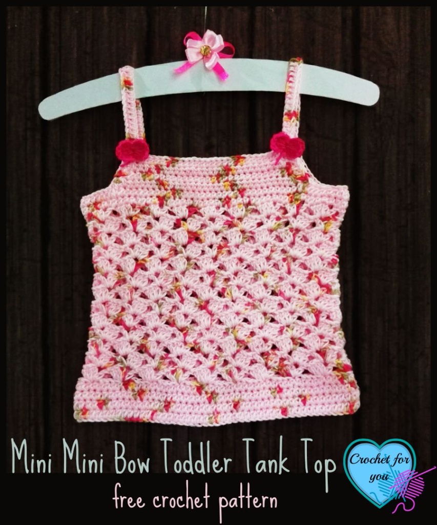 Mini mini Bow Toddler Tank Top - free crochet pattern