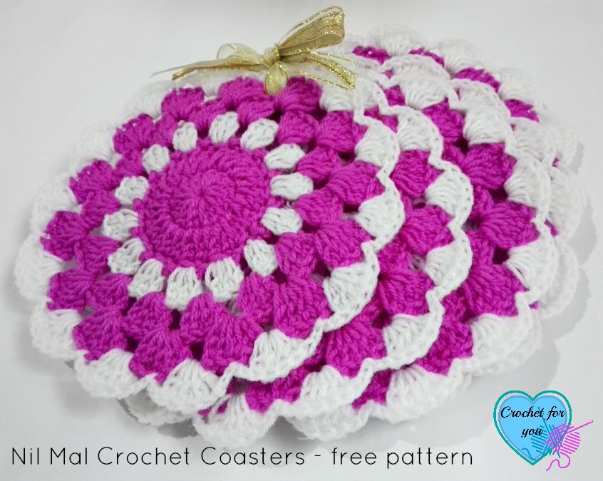 Nil Mal Crochet Coasters - free pattern