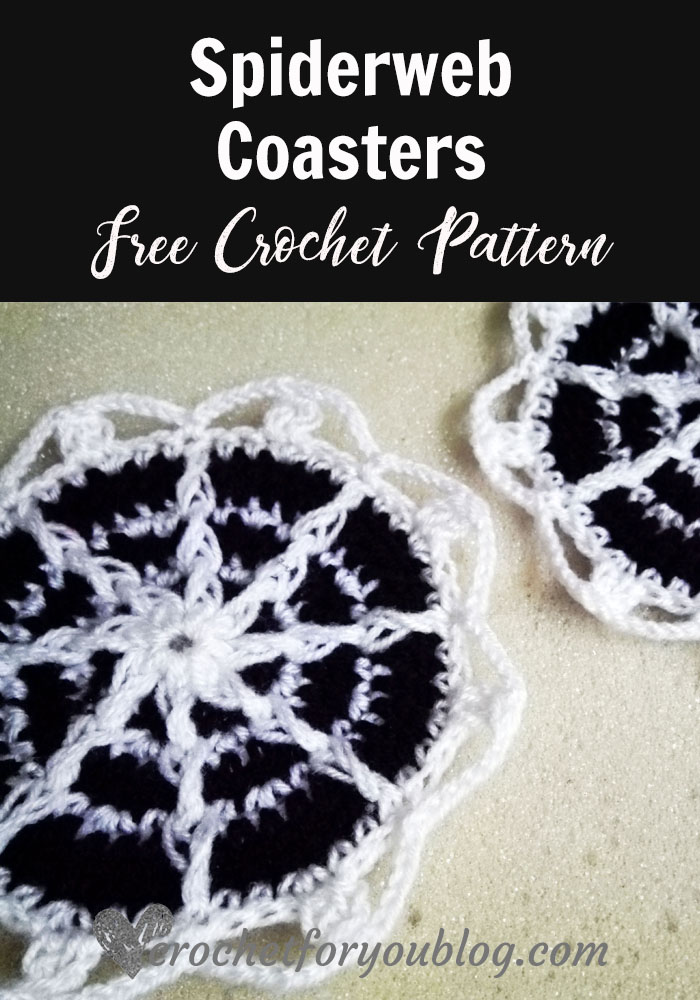 Spiderweb Coasters - free crochet pattern