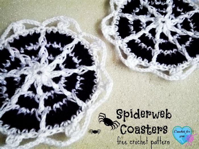 Spiderweb Coasters - free crochet pattern