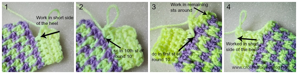 Houndstooth Mini Stocking - free crochet pattern