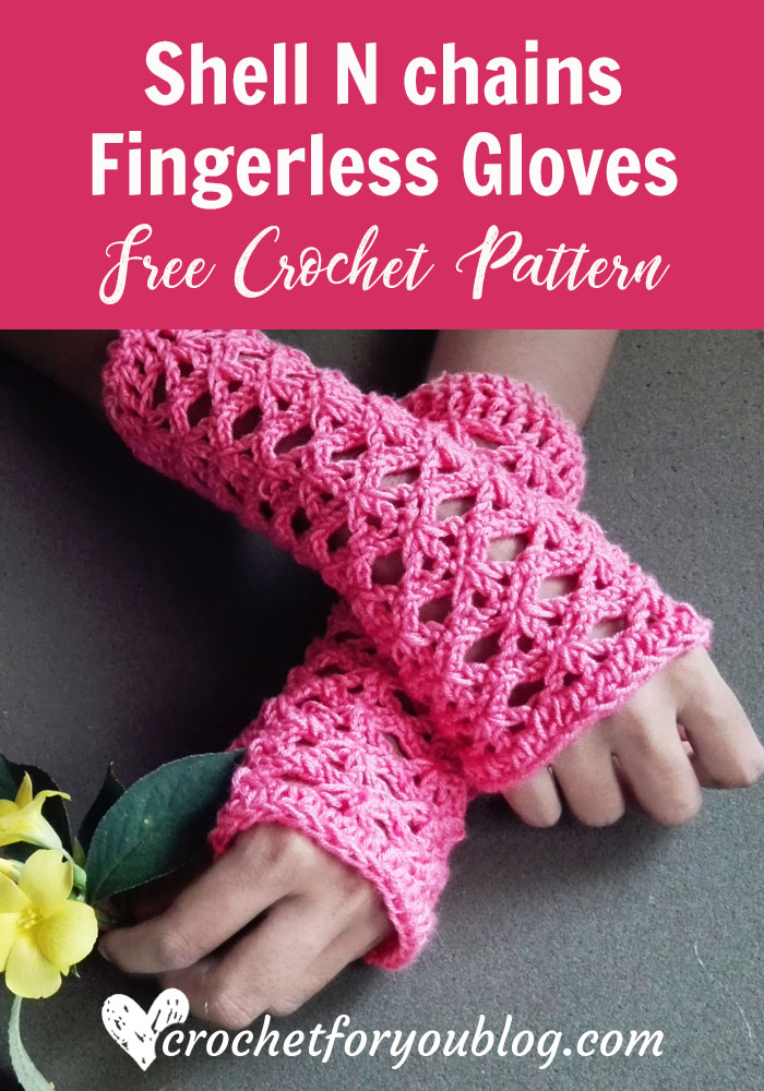 Granny Square Stripes Fingerless Gloves