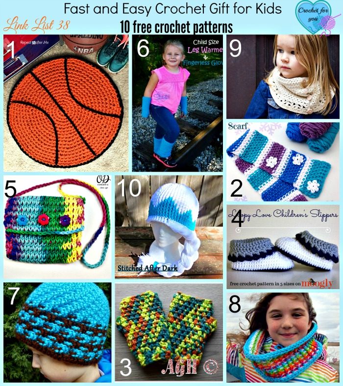 Fast and Easy Crochet Gift for Kids - 10 free crochet patterns