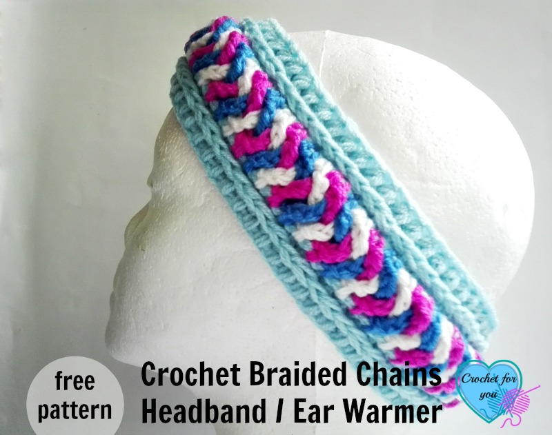 Crochet Braided Chains Headband or Ear Warmer - free pattern