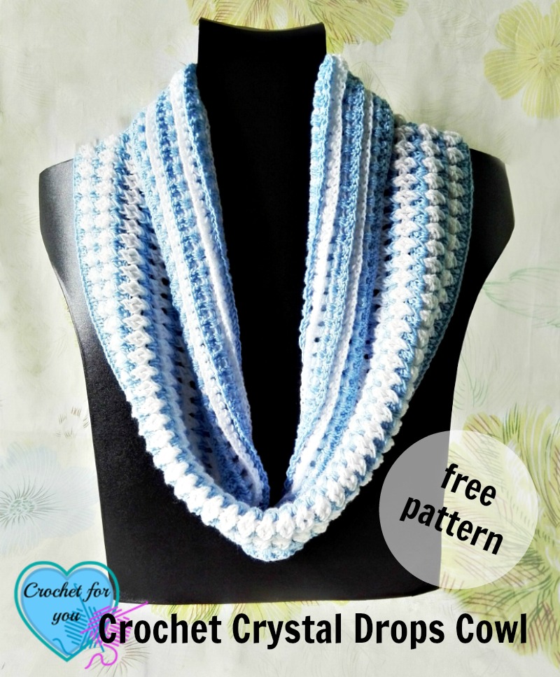 Crochet Crystal Drops Cowl - free pattern