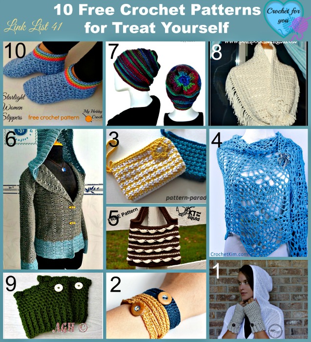 10 Free Crochet Patterns for Treat Yourself