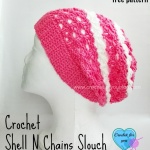 Crochet Shell N Chains Slouch - free pattern