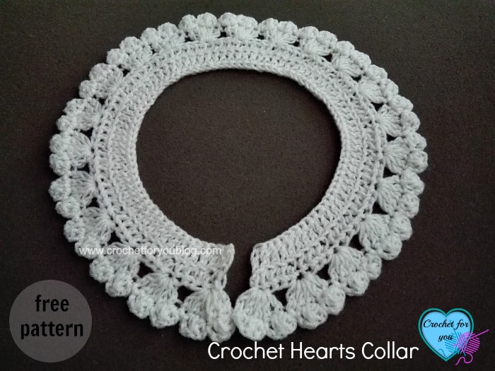 Crochet Hearts Collar - free pattern 