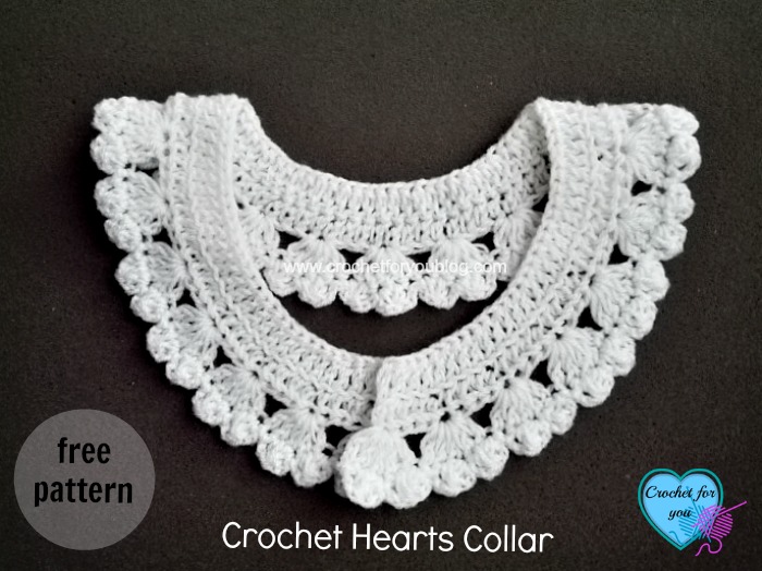 Crochet Hearts Collar - free pattern