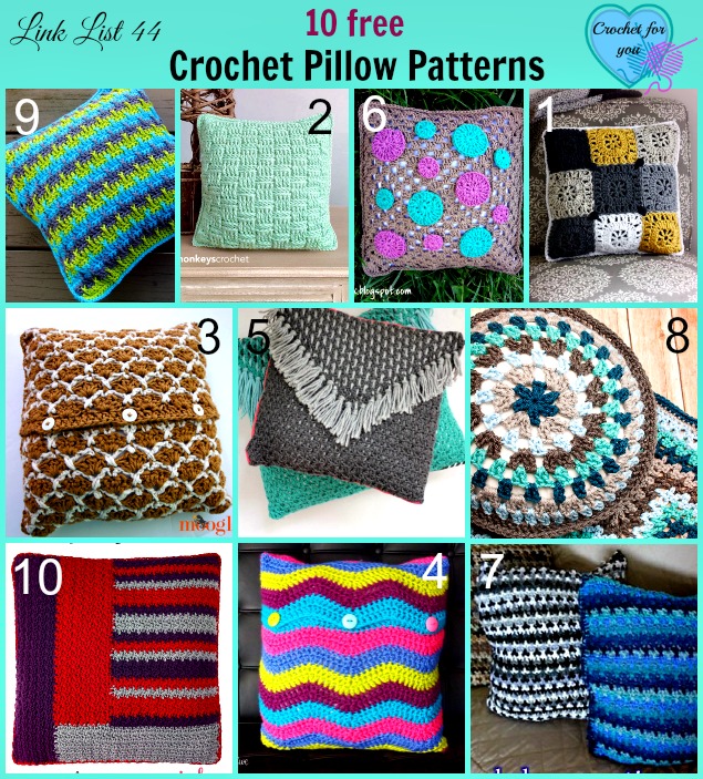 10 free Crochet Pillow Patterns