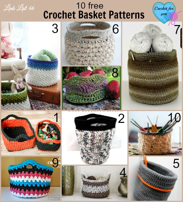 10 free Crochet Basket Patterns