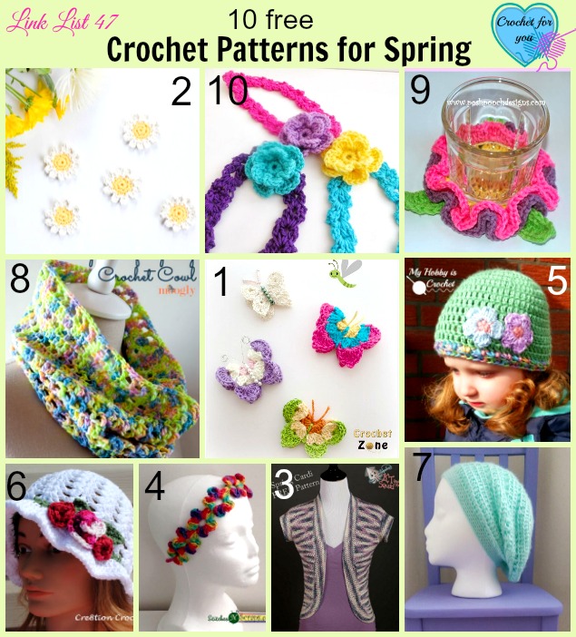 10 Free Crochet Patterns for Spring