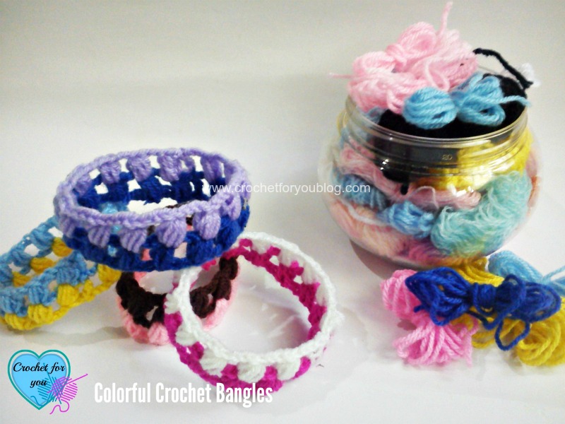 Colorful Crochet Bangles