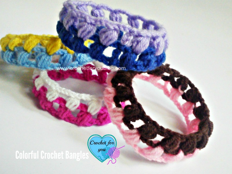 Colorful Crochet bangles